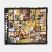 Couverture Polaire Nom de famille unique 19 Photo Collage simple (Devant (Horizontal))