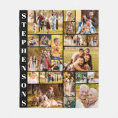 Couverture Polaire Nom de famille unique 20 Photo Collage simple (Devant)