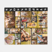 Couverture Polaire Nom de famille unique 20 Photo Collage simple (Devant (Horizontal))