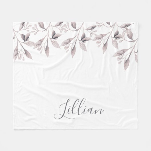 Couverture Polaire Nom de feuillage blanc rose rose pâle (Devant (Horizontal))