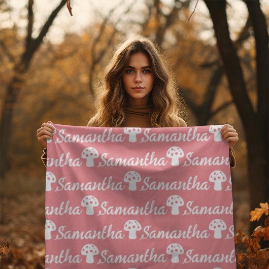 Couverture Polaire Nom de la calligraphie personnalisée tendance Cham