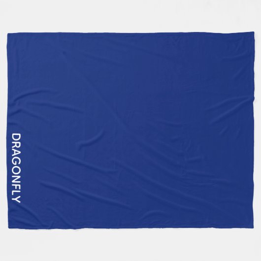 Couverture Polaire Nom de la couleur bleue de la libellule (Devant (Horizontal))