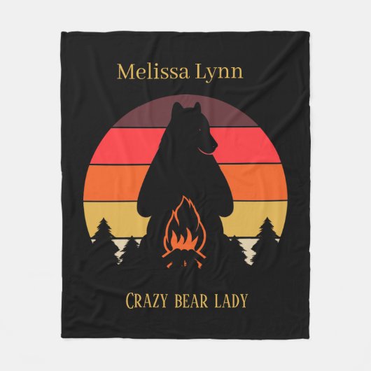 Couverture Polaire nom de la dame de l'ours fou (Devant)