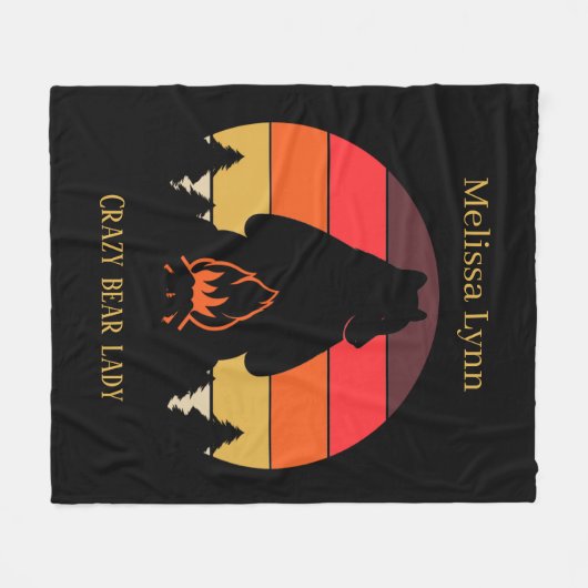 Couverture Polaire nom de la dame de l'ours fou (Devant (Horizontal))