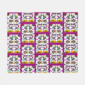 Couverture Polaire Nom de la fille Aria, Fleur Whimsical et Musique (Devant (Horizontal))