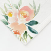 Couverture Polaire Nom de la fille fleurie personnalisée Fleece Blank (Coin)