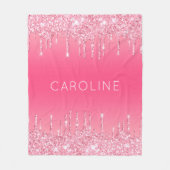 Couverture Polaire Nom de la fille personnalisée Parties scintillant  (Devant)