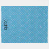 Couverture Polaire Nom de la sirène bleue Silver Aqua (Devant (Horizontal))