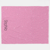 Couverture Polaire Nom de la sirène rose argenté (Devant (Horizontal))