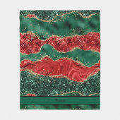 Couverture Polaire Nom de l'âge de Noël rouge et vert (Devant)