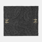 Couverture Polaire Nom de l'animal de compagnie Black Botanical Gold  (Devant (Horizontal))