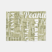 Couverture Polaire Nom de l'animal Motif Sage Green White Small (Devant (Horizontal))