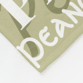 Couverture Polaire Nom de l'animal Motif Sage Green White Small (Coin)