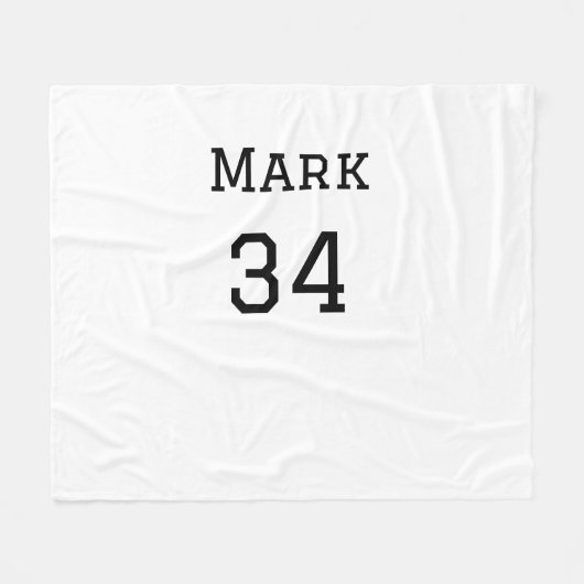 Couverture Polaire nom de l'équipe ajouter nom du joueur date sports (Devant (Horizontal))