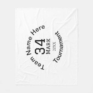 Couverture Polaire Nom de l'équipe ici ajouter nom tournoi année text