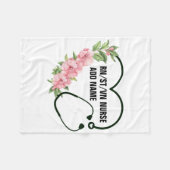 Couverture Polaire Nom de l'infirmière étudiante-inscrite-ancienne (Devant (Horizontal))