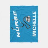 Couverture Polaire Nom de l'infirmière personnalisée (Devant)