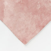 Couverture Polaire Nom de monogramme Corail Rose Marbre Blanc (Coin)