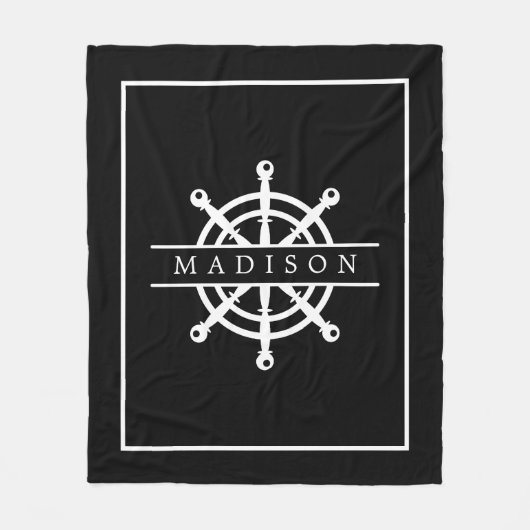 Couverture Polaire Nom de plage nautique (Devant)