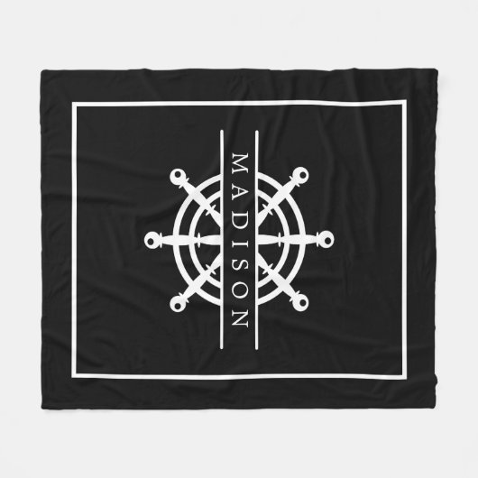 Couverture Polaire Nom de plage nautique (Devant (Horizontal))