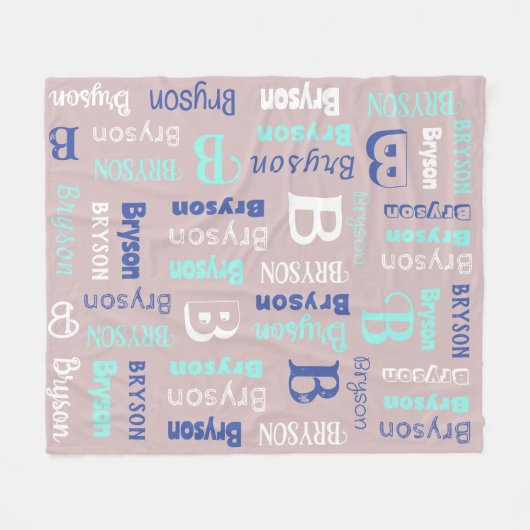 Couverture Polaire Nom de répétition et première gris bleu marine (Devant (Horizontal))