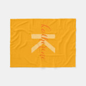Couverture Polaire Nom de script à monogramme orange (Devant (Horizontal))