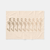 Couverture Polaire Nom de script Dégradé Beige Répétitif Nom (Devant (Horizontal))