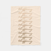Couverture Polaire Nom de script Dégradé Beige Répétitif Nom (Devant)