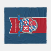 Couverture Polaire Nom de Xander signifiant coutume rouge d'aigle crê (Devant (Horizontal))