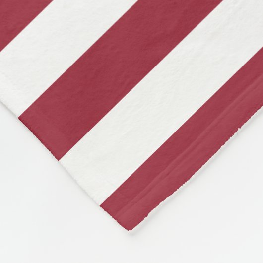 Couverture Polaire Nom décoré d'un monogramme de grandes rayures (Coin)