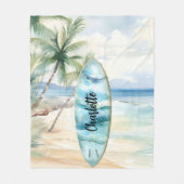 Couverture Polaire Nom des palmiers de plage de surbord (Devant)