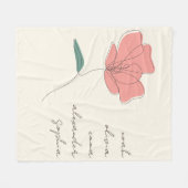 Couverture Polaire Nom des petits-enfants personnalisés Script floral (Devant (Horizontal))