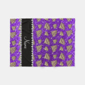 Couverture Polaire Nom diamant or indigo violet parties scintillant (Devant (Horizontal))