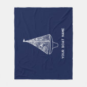 Couverture Polaire Nom du bateau à voiles Nautique Marine Bleue (Devant)