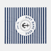 Couverture Polaire Nom du bateau de Ancre nautique (Devant (Horizontal))