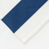 Couverture Polaire Nom du bateau nautique, Ancre Marine Bleu rayé (Coin)