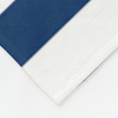 Couverture Polaire Nom du bateau nautique, Ancre Marine Bleu rayé (Coin)