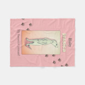 Couverture Polaire Nom du bébé Meerkat Peach Rose doux personnalisé (Devant (Horizontal))