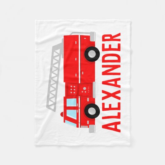 Couverture Polaire Nom du camion de pompiers (Devant)