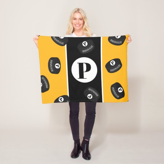 Couverture Polaire Nom du canard de hockey sur glace personnalisé Nom (En situation)