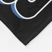 Couverture Polaire Nom du chien noir bleu Motif d'art Word initial (Coin)