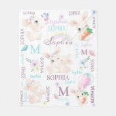 Couverture Polaire Nom du collage Aquarelle Bunnies (Devant)