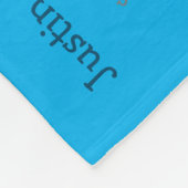 Couverture Polaire Nom du garçon personnalisé Monogramme Coupe bleue (Coin)