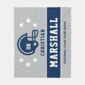 Couverture Polaire Nom du joueur de base-ball bleu marine (Devant)