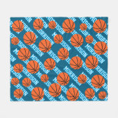Couverture Polaire Nom du joueur de basket-ball personnalisé (Devant (Horizontal))