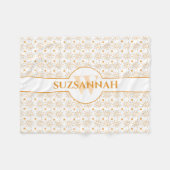 Couverture Polaire Nom du monogramme amusant Main tiré Sun (Devant (Horizontal))