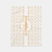 Couverture Polaire Nom du monogramme amusant Main tiré Sun (Devant)