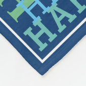 Couverture Polaire Nom du monogramme Cloud Bleu (Coin)