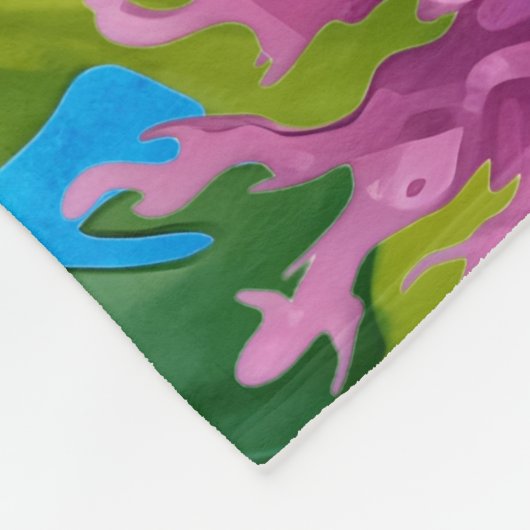 Couverture Polaire Nom du monogramme mignon Sirène côtière (Coin)