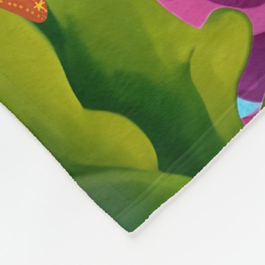 Couverture Polaire Nom du monogramme mignon Tortue de mer côtière et (Coin)